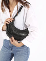 Cross Body Tas S Sosoomao Leder Etrier Zwart sosoomao ECSO057S-vue-porte