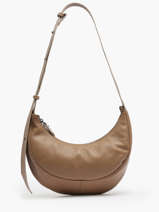 Cross Body Tas Sosoomao Leder Etrier Beige sosoomao ECSO057M