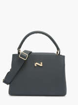 Handtas Magnolia Leder Nathan baume Blauw eden 3
