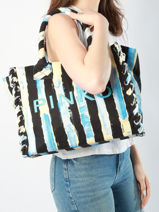 Schoudertas Logo Shopper Katoen Pinko Veelkleurig logo shopper A0PZ-vue-porte
