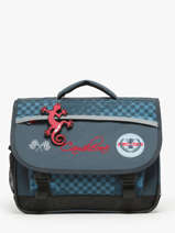 Boekentas Kind 2 Compartimenten Cameleon Blauw actual BAS-CA35