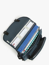 Boekentas Kind 2 Compartimenten Cameleon Blauw actual BAS-CA35-vue-porte
