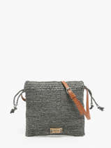 Cross Body Tas L'atelier Du Crochet Raphia Le voyage en panier Grijs l'atelier du crochet AM773
