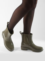 Regen Laarzen Tommy hilfiger Groen women 8213BDS-vue-porte
