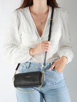 Cross Body Tas Milano Ana Leder Lancaster Zwart milano ana 100-vue-porte