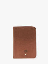 Paspoorthouder Vintage Leder Mila louise Bruin vintage 3364X