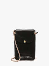 Cross Body Tas Vintage Leder Mila louise Zwart vintage 3568X