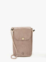 Cross Body Tas Vintage Leder Mila louise Grijs vintage 3568X