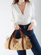 Schoudertas 24h Canvas Gerard darel Beige canvas Z450-vue-porte