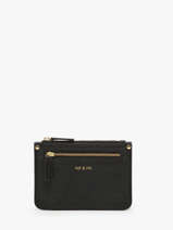 Portemonnee Leder Nat et nin Zwart vintage ELISE