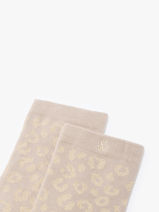 Sokken Vanessa wu Beige socks women CH005BG-vue-porte