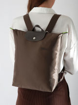 Longchamp Le pliage green Rugzak Bruin-vue-porte