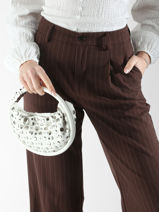 Cross Body Tas Domino Leder En Studs Sonia rykiel Wit domino SA15LE14-vue-porte