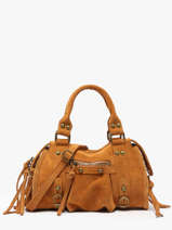 Cross Body Tas Velvet Leder Milano Bruin velvet VE24093
