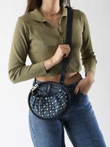 Cross Body Tas Domino Denim En Studs Sonia rykiel Blauw domino SA15CO66-vue-porte