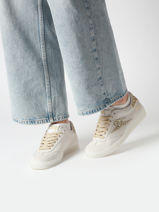 Sneakers Risy Uit Leder Semerdjian Beige women RISYB401-vue-porte