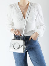 Cross Body Tas Ginkgo Leder Nathan baume Zilver ginkgo 4R-vue-porte