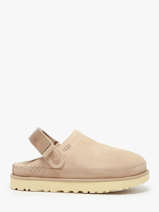 Slippers Goldenstar Clog Uit Leder Ugg Beige women 1138252
