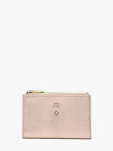 Portefeuille Leder Mila louise Roze vintage 3576X