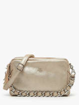 Cross Body Tas Vintage Leder Mila louise Beige vintage 23673X