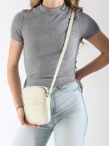 Cross Body Tas N City Leder Nathan baume Beige n city 5-vue-porte