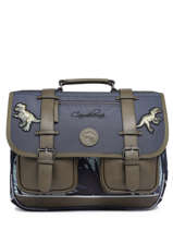 Boekentas 2 Compartimenten Cameleon Grijs vintage urban PBVBCA38
