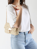 Cross Body Tas Moon Tress Leder Vanessa bruno Beige moon 38V40533-vue-porte