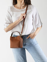 Cross Body Tas Reese Leder Lauren ralph lauren Bruin reese 31977411-vue-porte