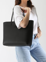 Schoudertas Cameryn Leder Lauren ralph lauren Zwart cameryn 31960183-vue-porte