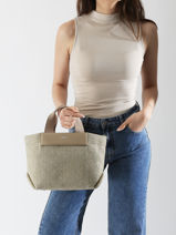 Cross Body Tas Ck Raffia Raphia Calvin klein jeans Beige ck raffia K613026-vue-porte
