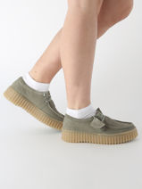 Derby Veterschoenen Torhill Bee Clarks Groen women 26181190-vue-porte