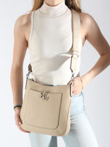Cross Body Tas Cameryn Leder Lauren ralph lauren Beige cameryn 31970152-vue-porte