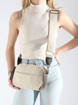 Cross Body Tas Mix Leopard Katoen Miniprix Beige mix leopard 6225-vue-porte