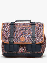 Boekentas 3 Compartimenten Cameleon Bruin vintage fantasy PBVGCA41