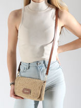 Cross Body Tas Raphia Raphia Nat et nin Beige raphia RA-vue-porte
