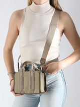 Handtas /cross Body David jones Groen la baule CM7459-vue-porte