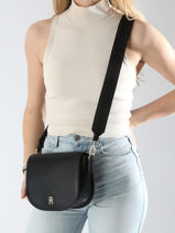 Cross Body Tas Th Logotape Tommy hilfiger Zwart th logotape AW17184-vue-porte