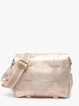 Cross Body Tas Vintage Leder Mila louise Roze vintage 30172X