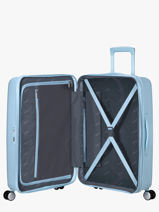 Harde Reiskoffer S Soundbox American tourister Blauw soundbox 32G002-vue-porte