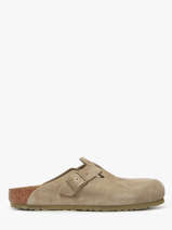 Slippers Boston Uit Leder Birkenstock Groen men 1025788