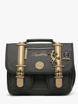 Boekentas Voor Kinderen 2 Compartimenten Cameleon Grijs vintage urban CA35