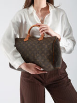 Preloved Speedy 30 Monogram Handtas Canvas En Leder Louis vuitton Bruin second life 1345894-vue-porte