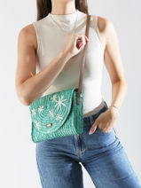 Cross Body Tas Les tropeziennes Groen koa TZ04-vue-porte