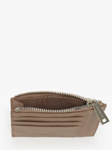Portefeuille Leder Lancaster Beige paris pm 22-vue-porte