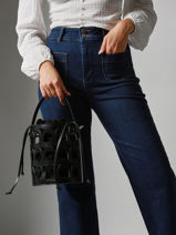 Bucket Bag Epona Leder Etrier Zwart epona EEPO136M-vue-porte