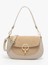 Cross Body Tas Velvet Caviar Leder Milano Beige velvet caviar VC25069