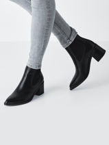 Enkellaarsjes Met Hak Uit Leder Tamaris Zwart accessoires 45-vue-porte