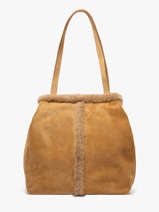 Schoudertas Cabas Leder Vanessa bruno Bruin cabas 10V40873