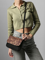 Cross Body Tas Leopard Miniprix Zwart leopard 19623-vue-porte