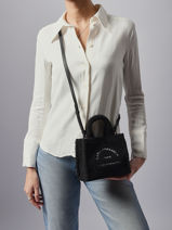 Cross Body Tas Rue St Guillaume Shearling Karl lagerfeld Zwart rsg A4W50016-vue-porte